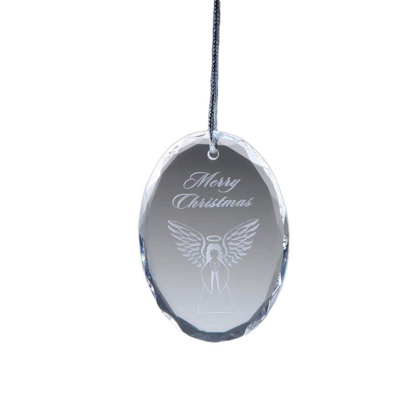 Crystal Oval Ornament