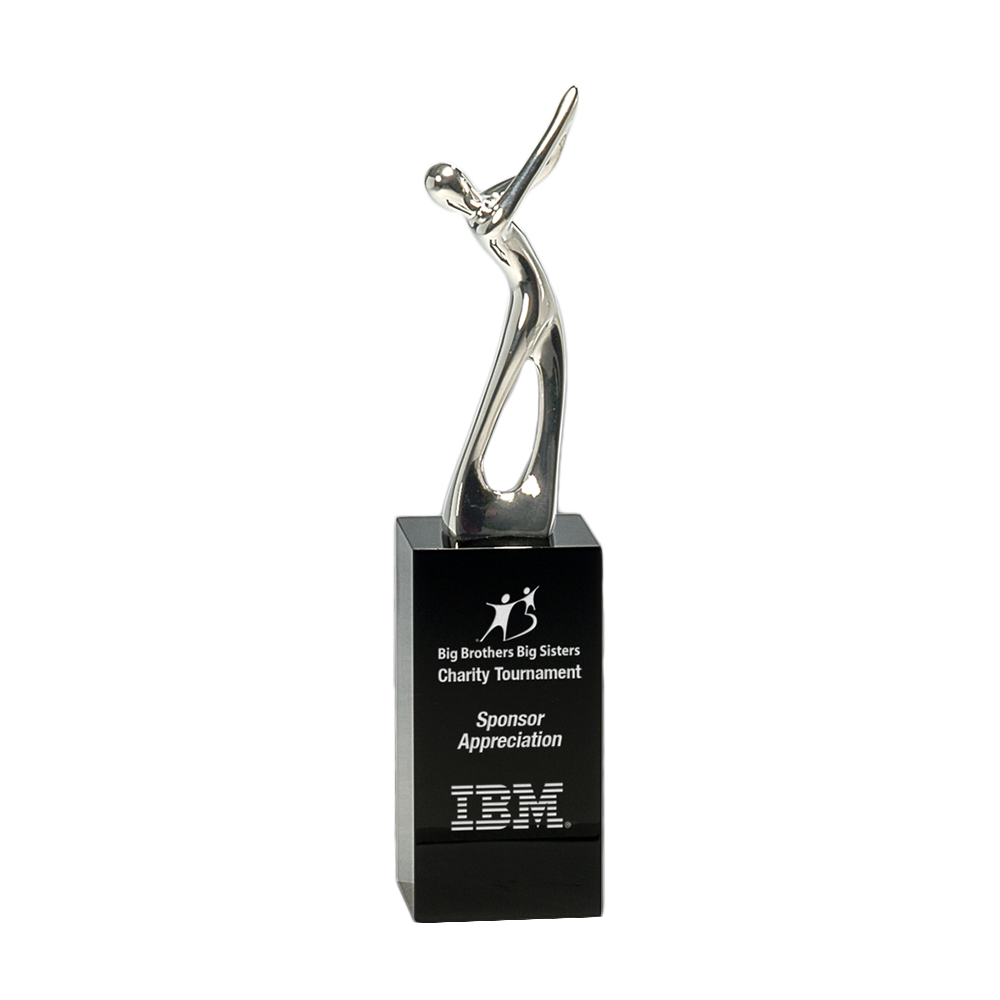 Crystal Pedestal Golf Award