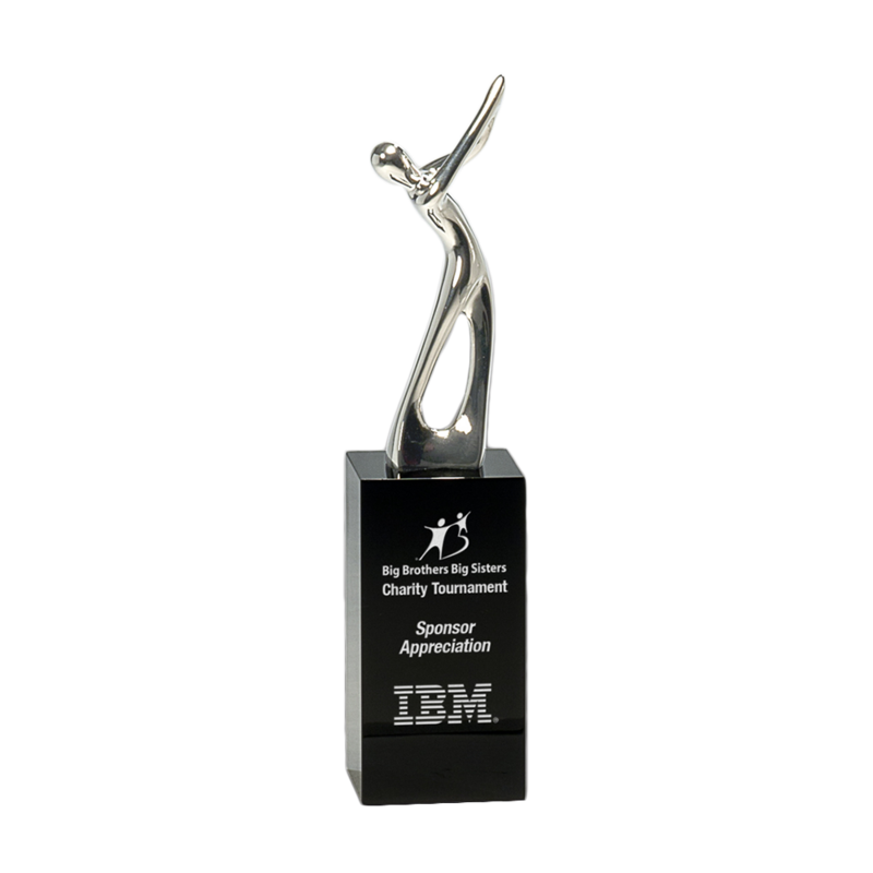 Crystal Pedestal Golf Award