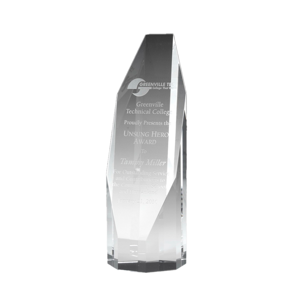 Crystal Octagon Prism Award
