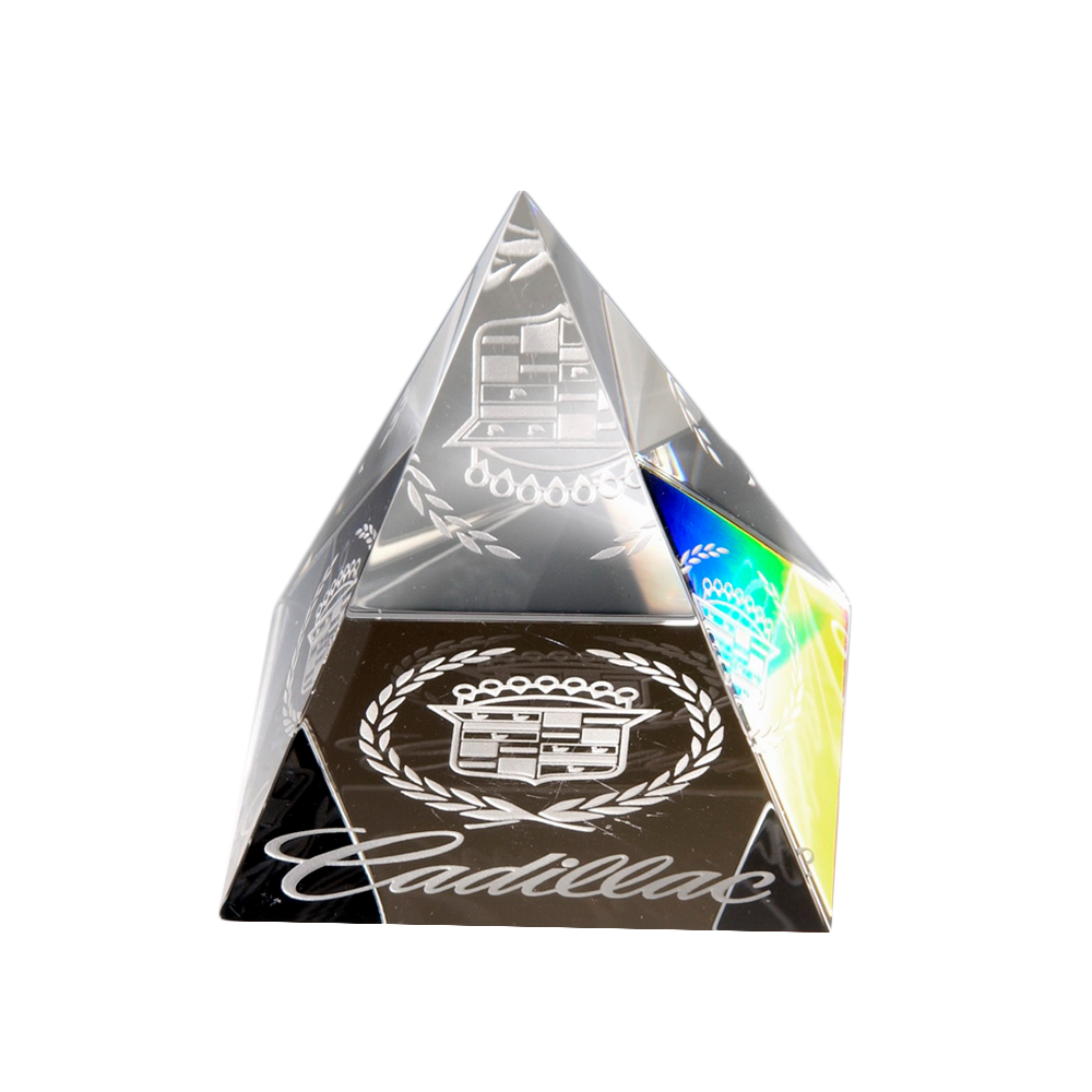 Crystal Pyramid Paperweight