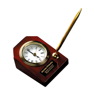 Desk Clock With Pen