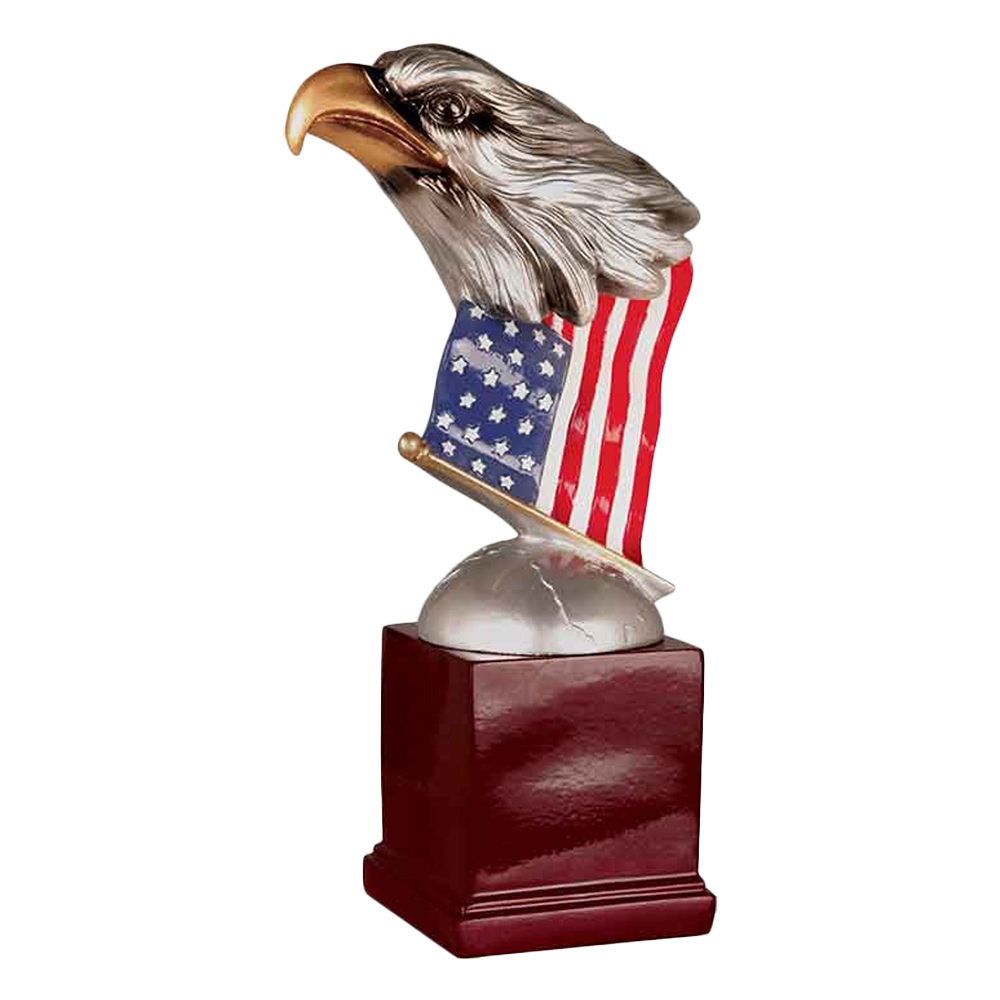 Eagle Head on Flag