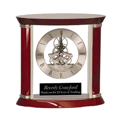 Executive Rosewood Clock (Silver)