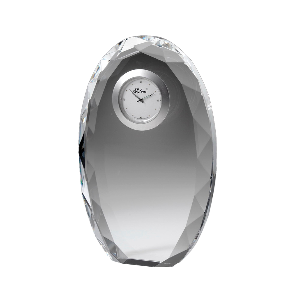 Faceted Oval Clock