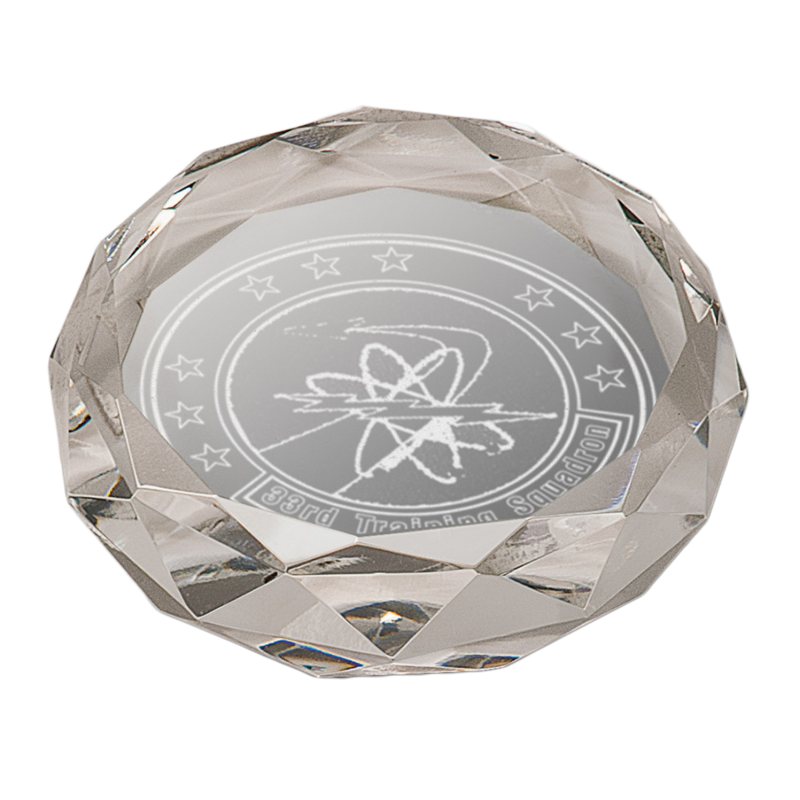 Faceted Round Crystal Paperweight