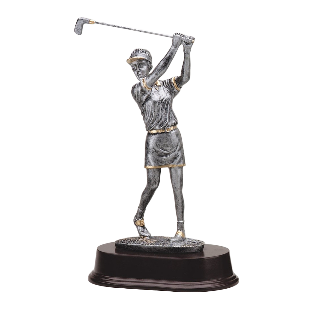 Resin Golfer Statue (Female)
