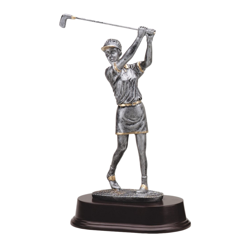 Resin Golfer Statue (Female)