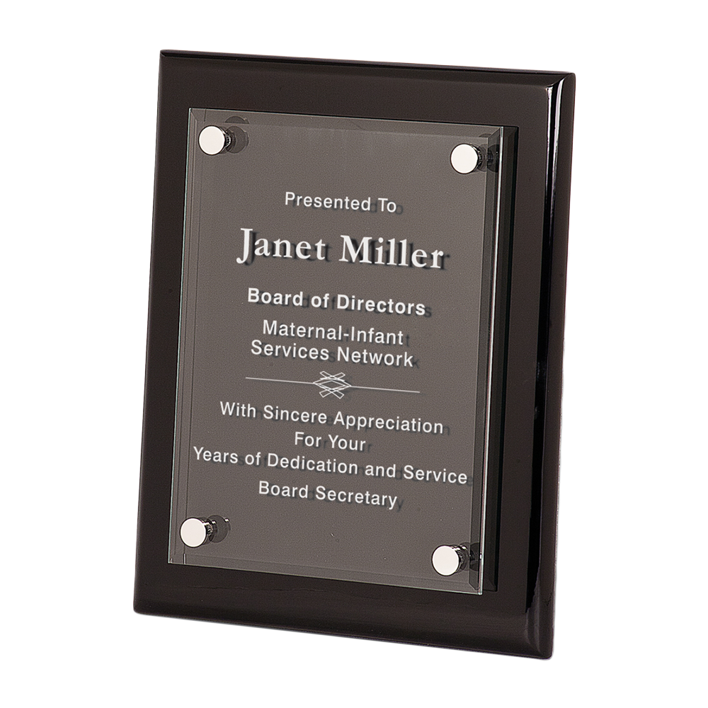Floating Acrylic Plaque (Black Piano)