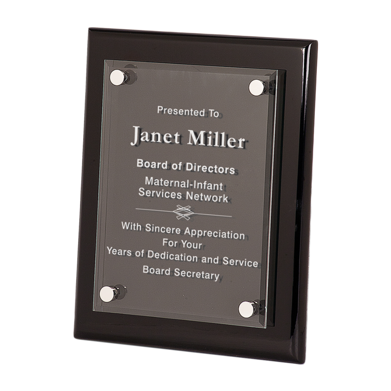Floating Acrylic Plaque (Black Piano)