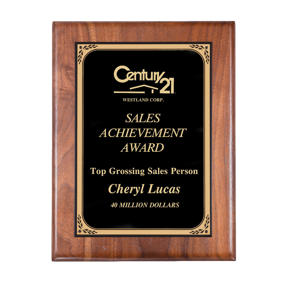 Genuine Walnut Plaque