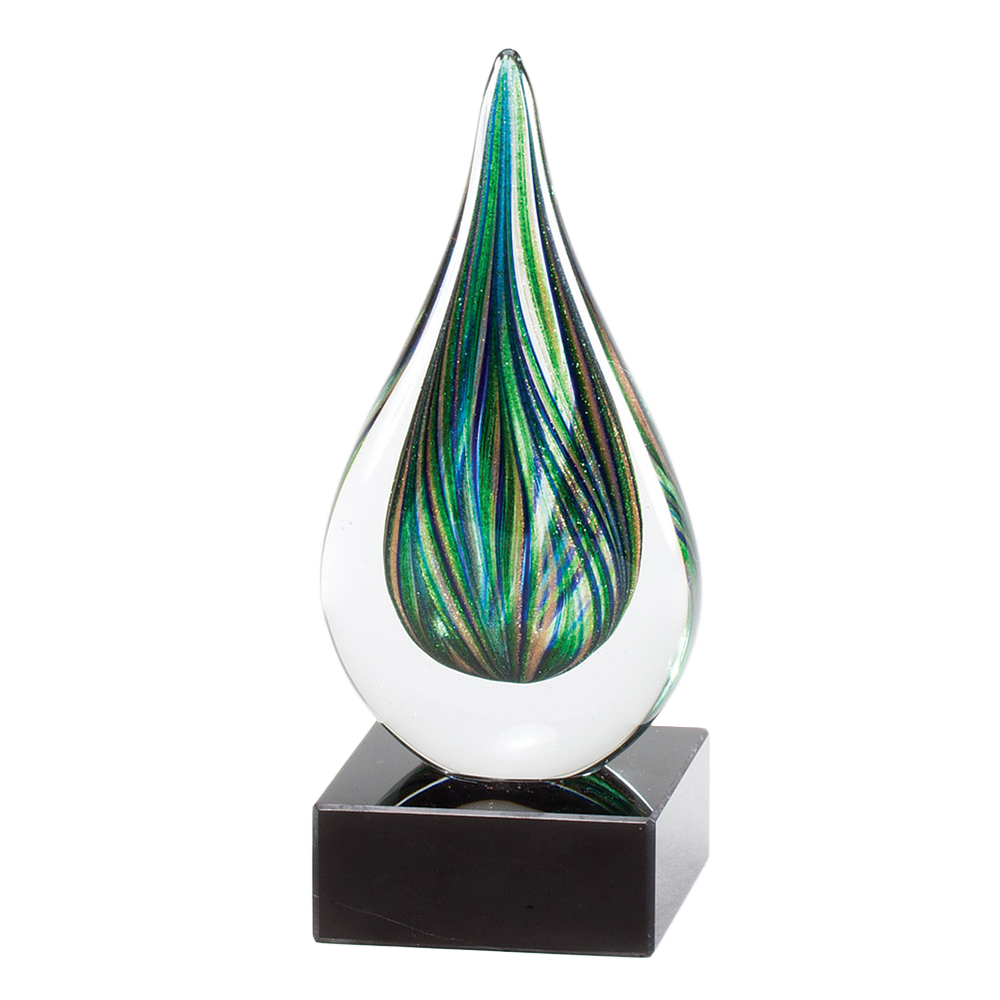 Green and Brown Tear Drop