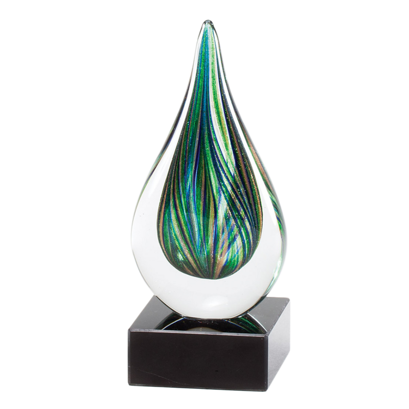 Green and Brown Tear Drop
