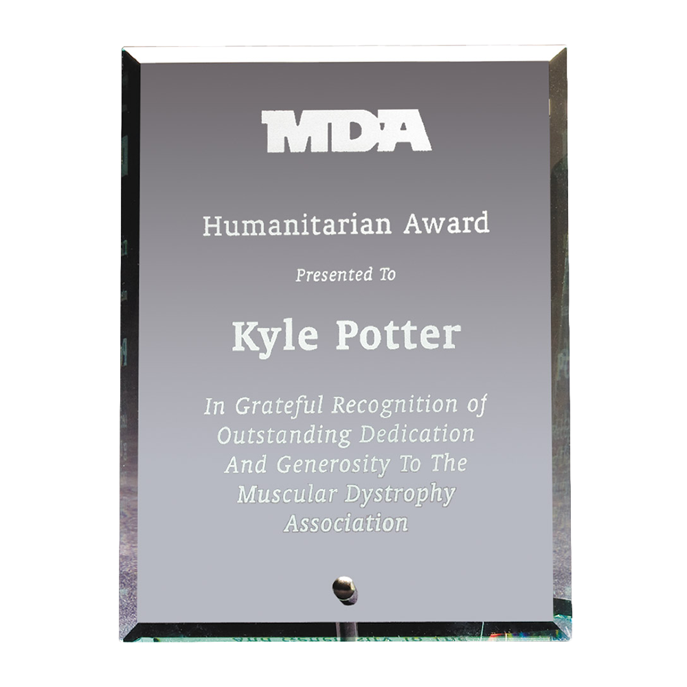 Jade Standing Glass Plaque