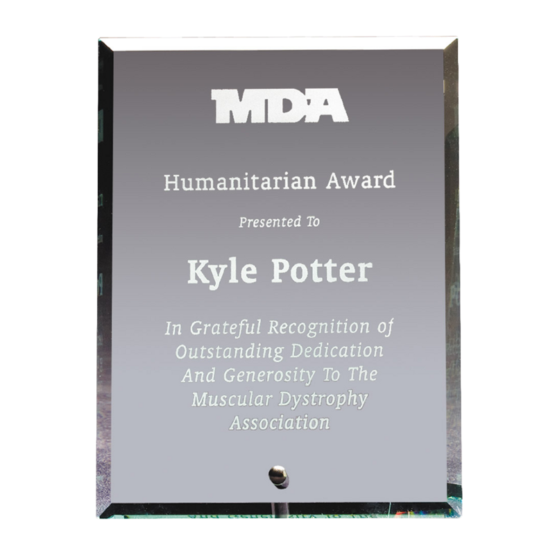 Jade Standing Glass Plaque