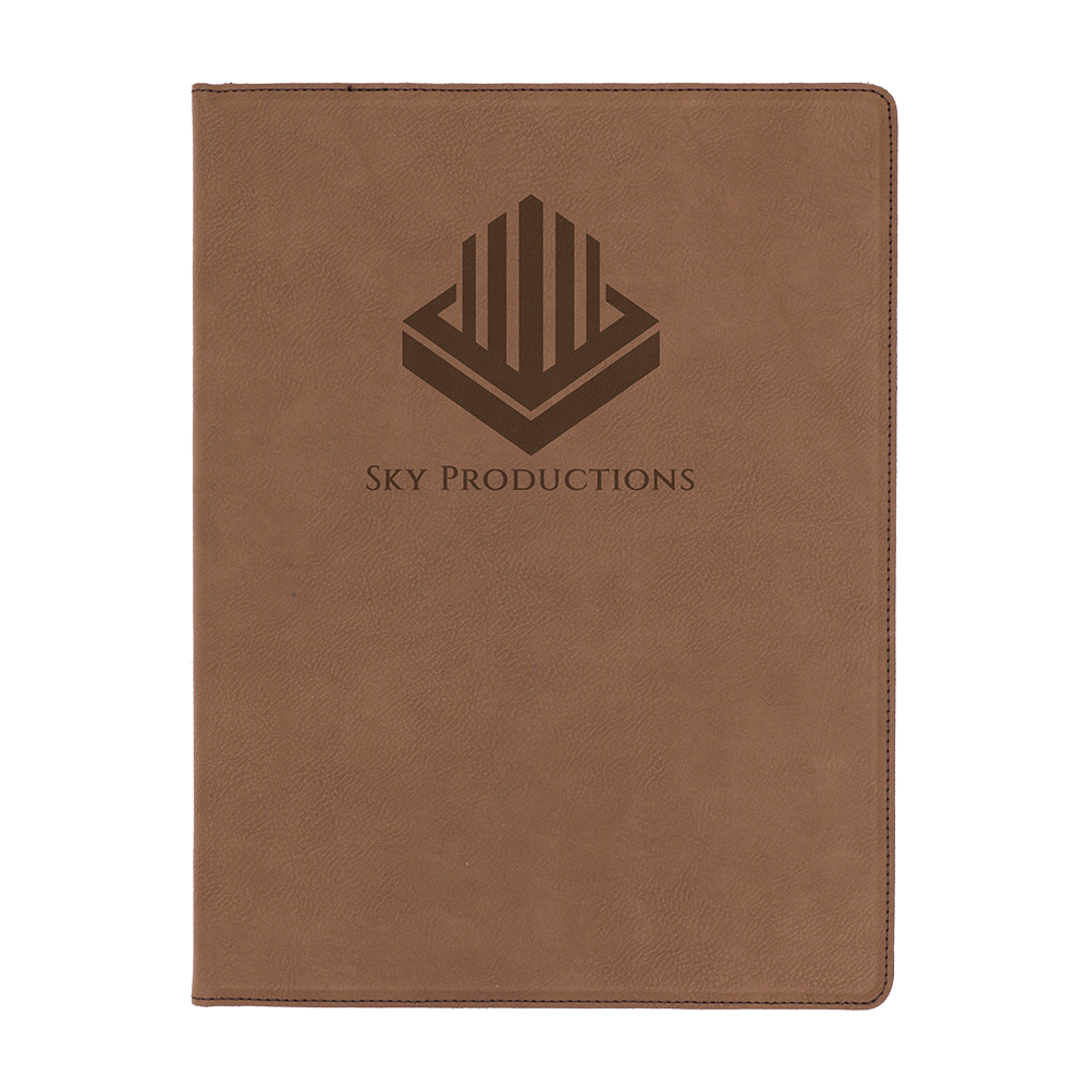Leatherette Portfolio Notebook (Dark Brown)
