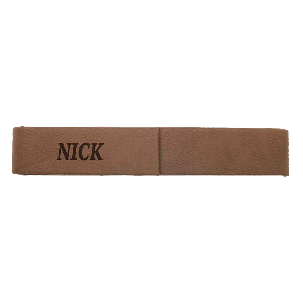 Leatherette Single Pen Case (Dark Brown)