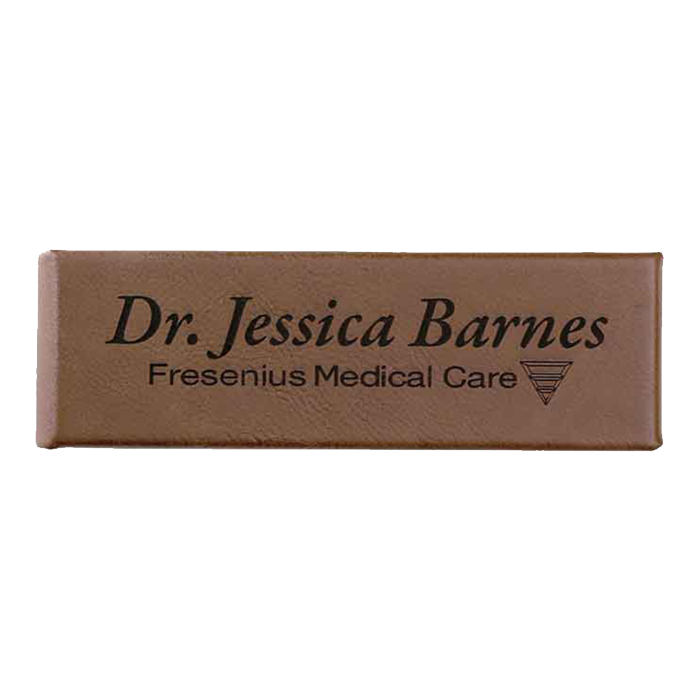 Leatherette Double Pen Case (Dark Brown)