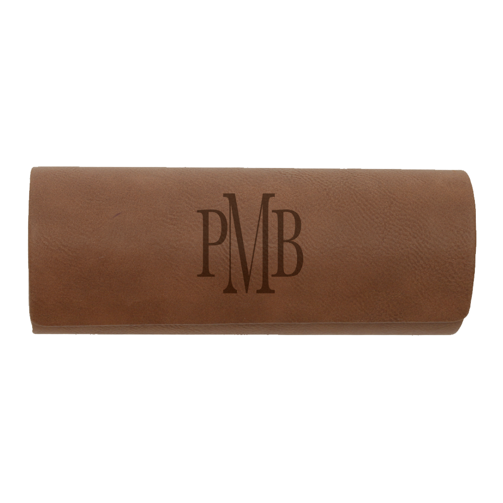 Leatherette Eyeglass Case (Dark Brown)