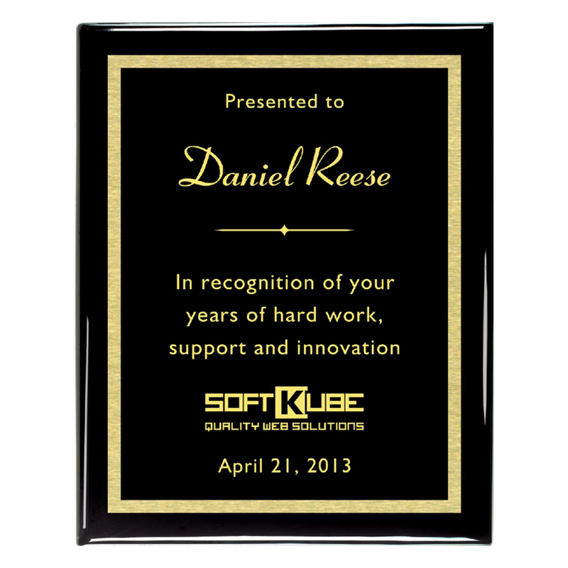 Piano Finish Plaque (Black )