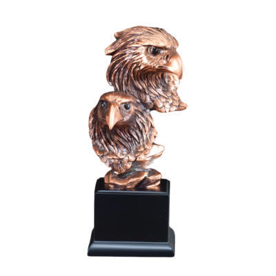 Resin Two Eagle Heads
