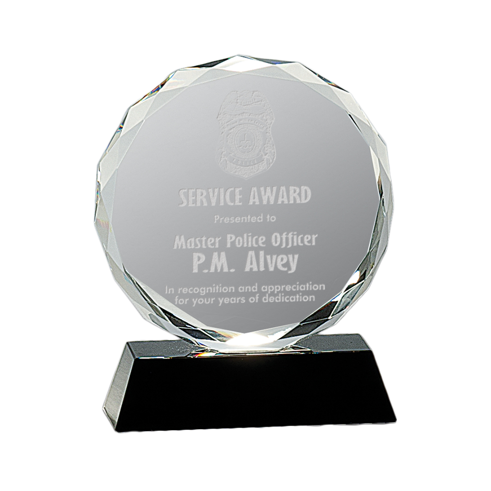 Round Facet Crystal Award