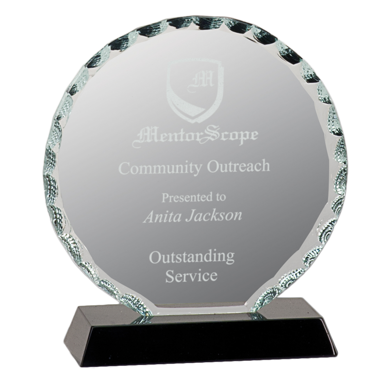 Round Facet Glass Award