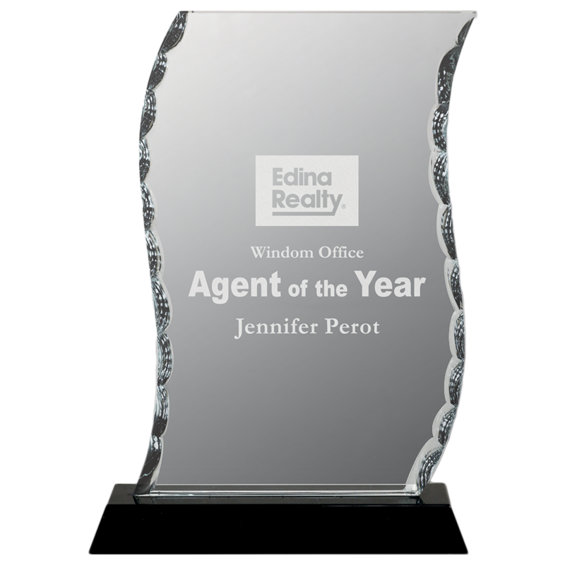 Scroll Facet Glass Award