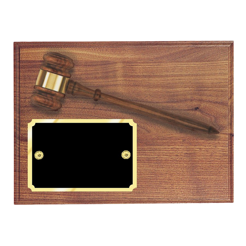 Walnut Gavel Plaque