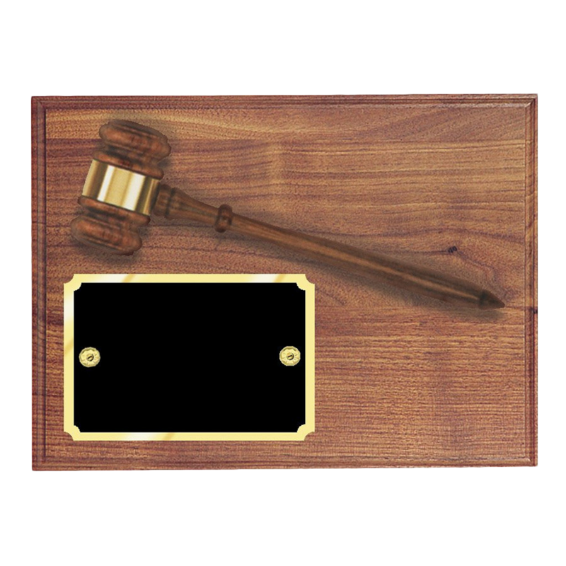 Walnut Gavel Plaque