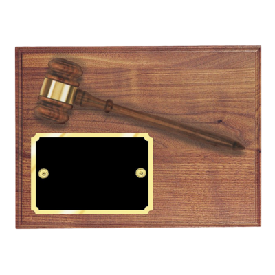 Walnut Gavel Plaque Walnut Gavel Plaque