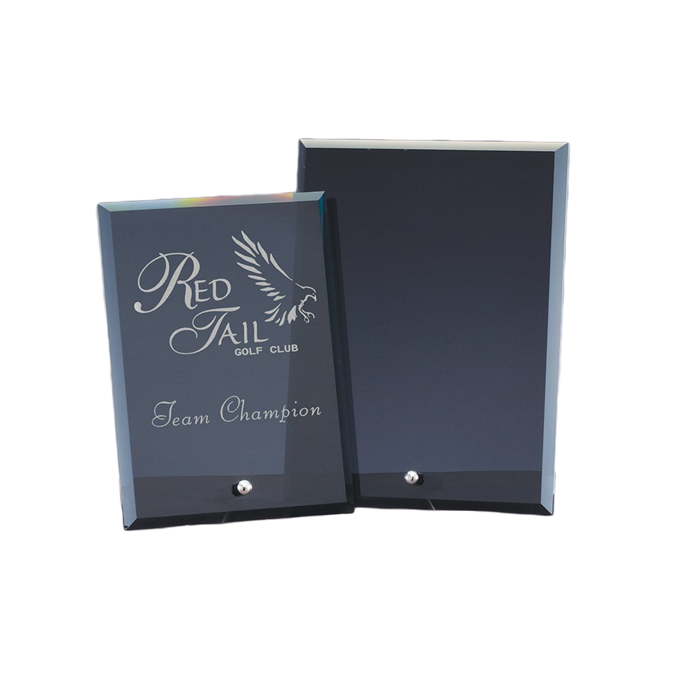 Smoked Standing Glass Plaque