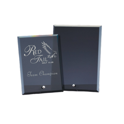 Smoked Standing Glass Plaque Smoked Standing Glass Plaque