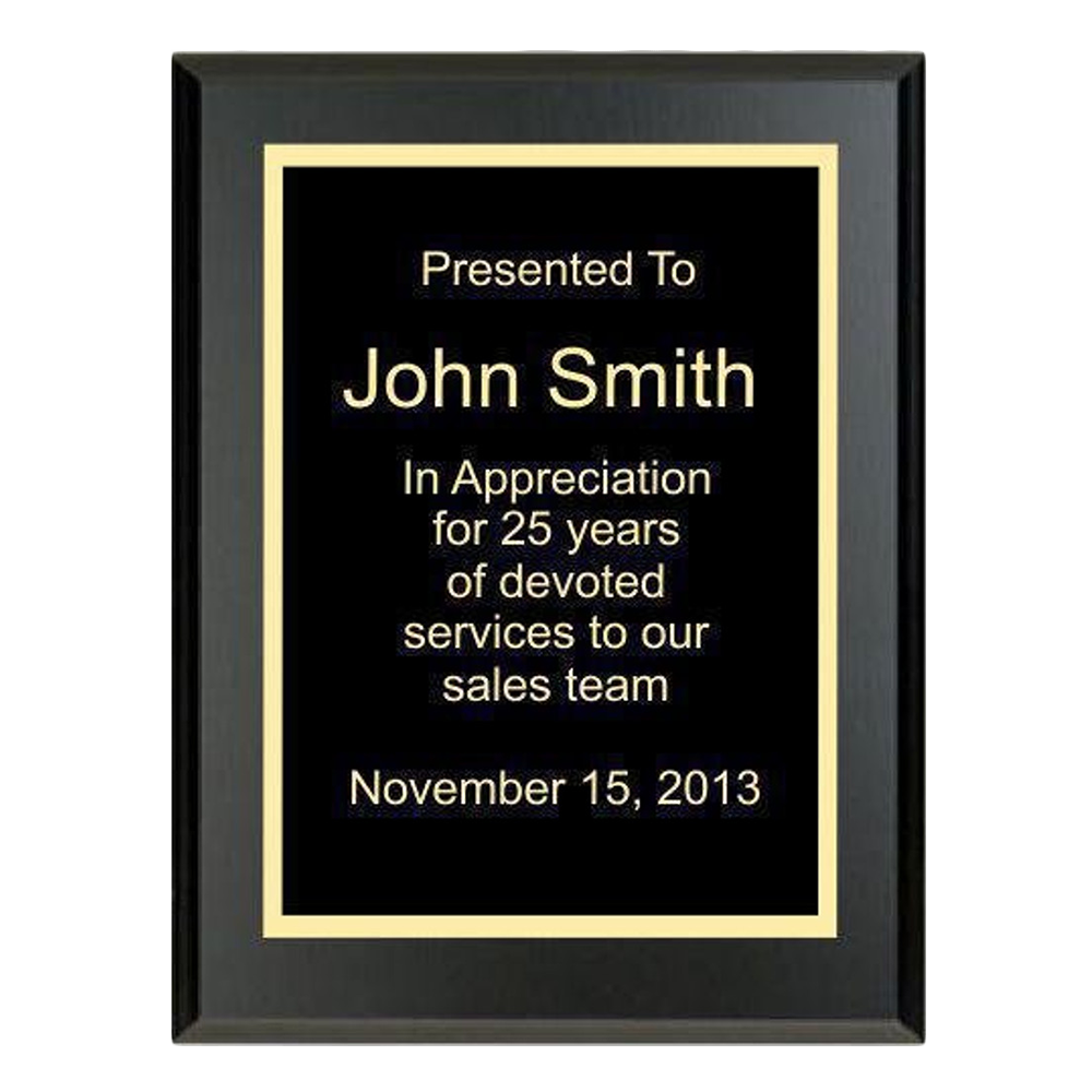 Solid Black Plaque