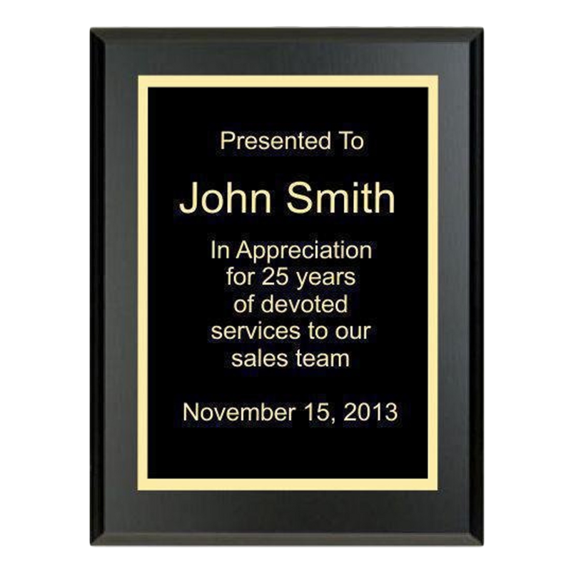 Solid Black Plaque