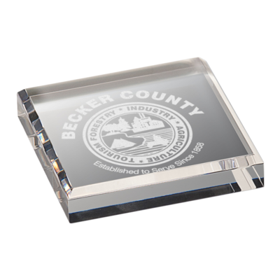 Square Clear Acrylic Paperweight Square Clear Acrylic Paperweight
