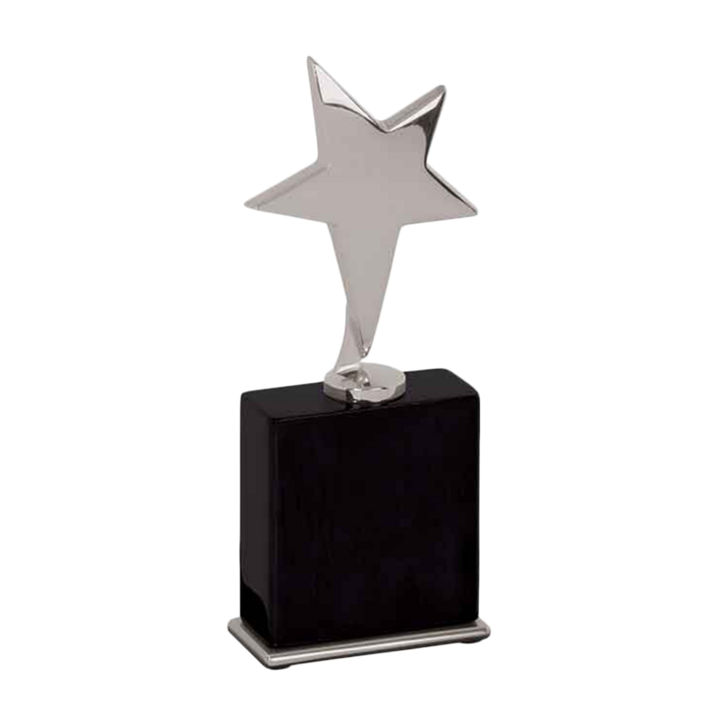 Star Award on Base (Silver & Black)