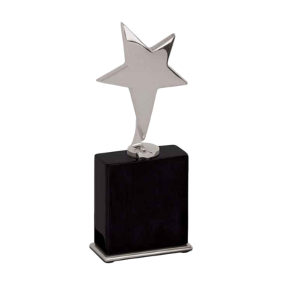 Star Award on Base (Silver & Black)