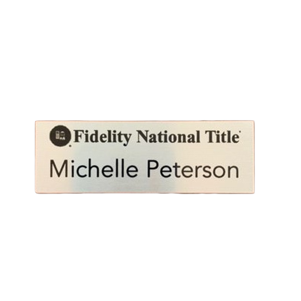 3" x 1" Metal Name Badge (UV Digital Print)
