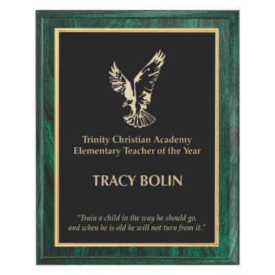 Wood-Grain Finish Plaque (Green) Wood-Grain Finish Plaque (Green)