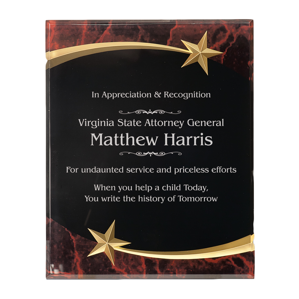 Shooting Star Acrylic Plaque (Red)