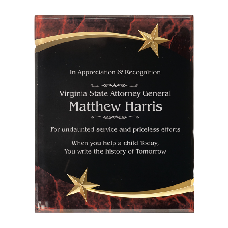 Shooting Star Acrylic Plaque (Red)
