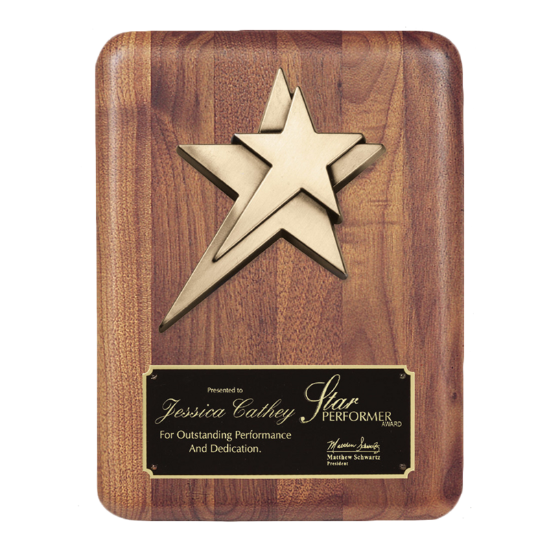 Star Casting Walnut Plaque