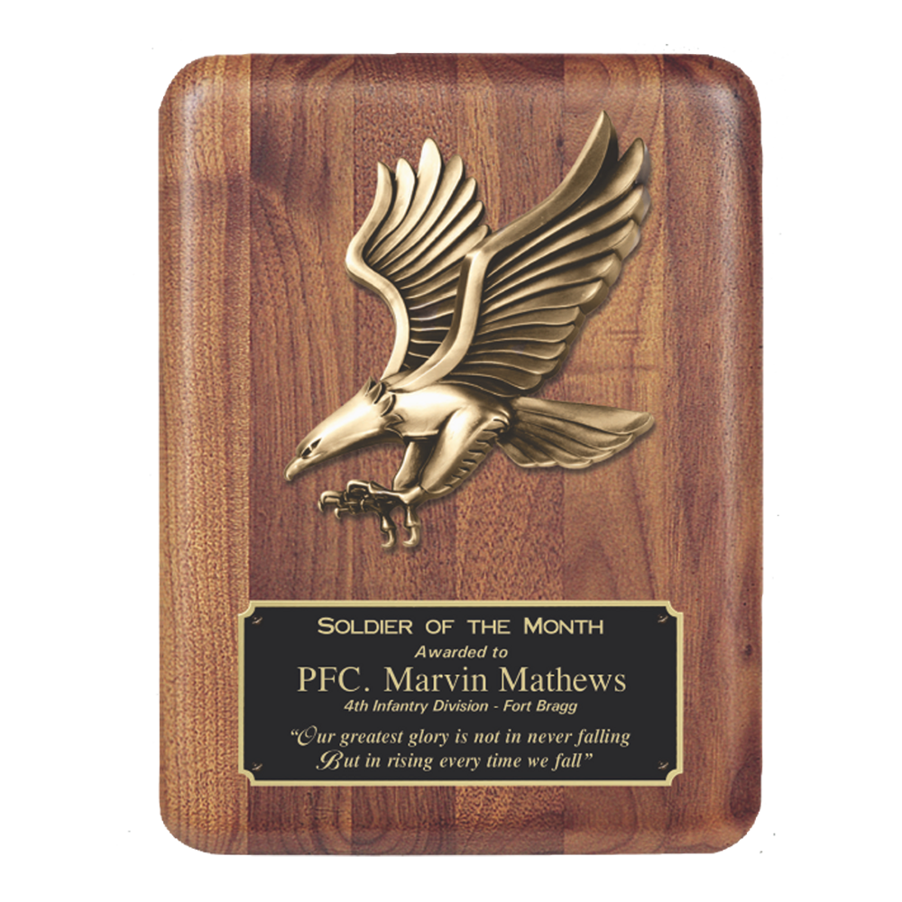 Walnut Eagle Plaque