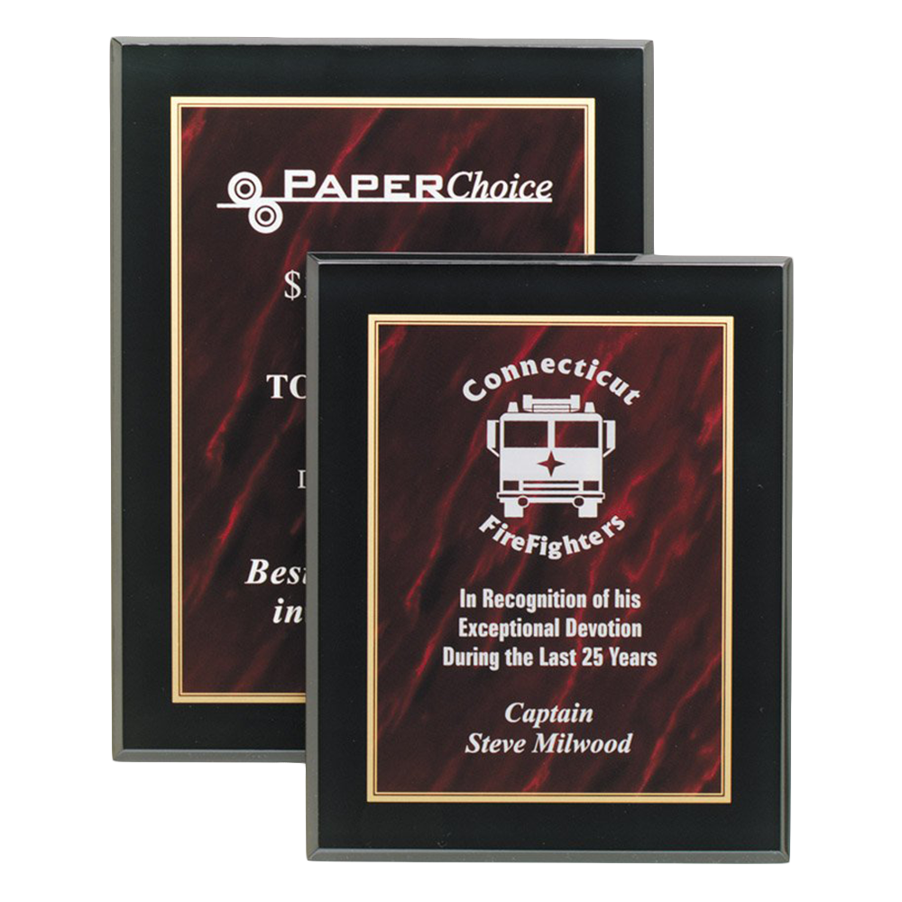 Marble Acrylic Plaque (Red)