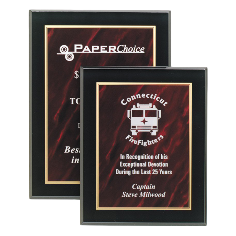 Marble Acrylic Plaque (Red)