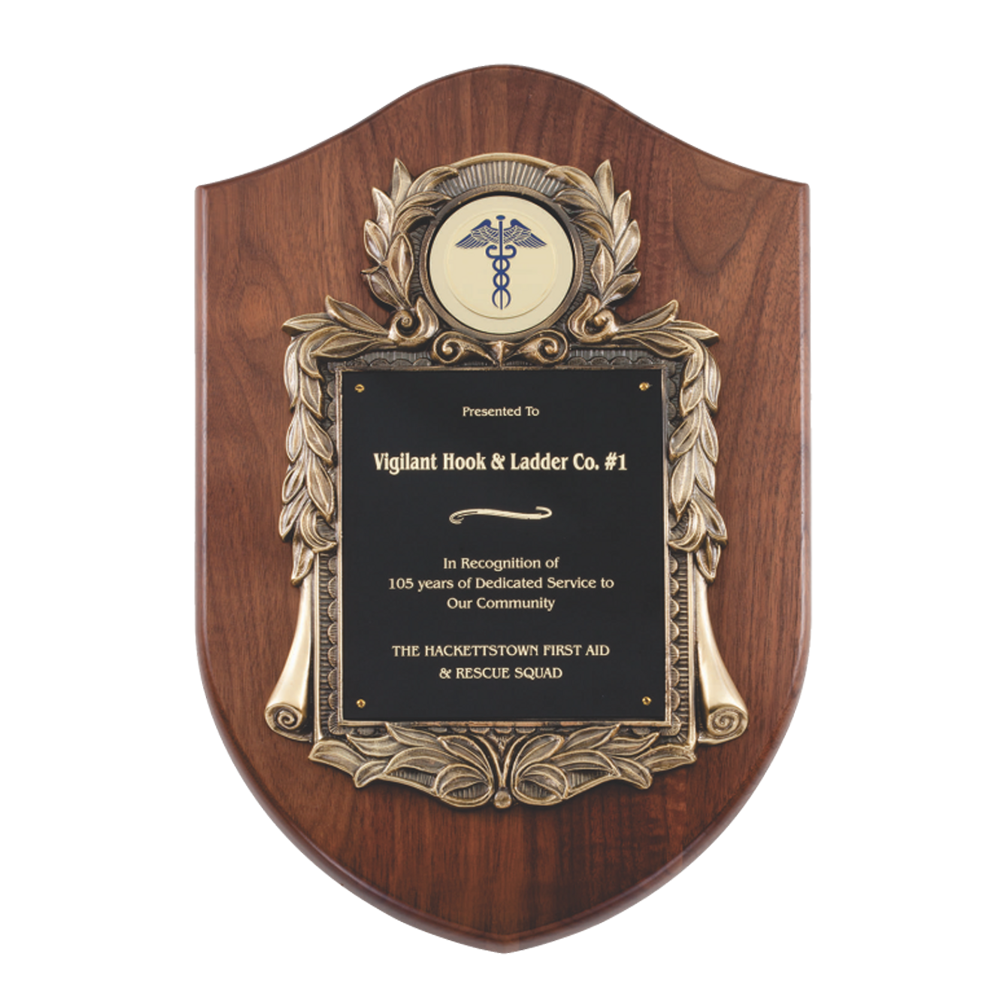 Walnut Shield Plaque