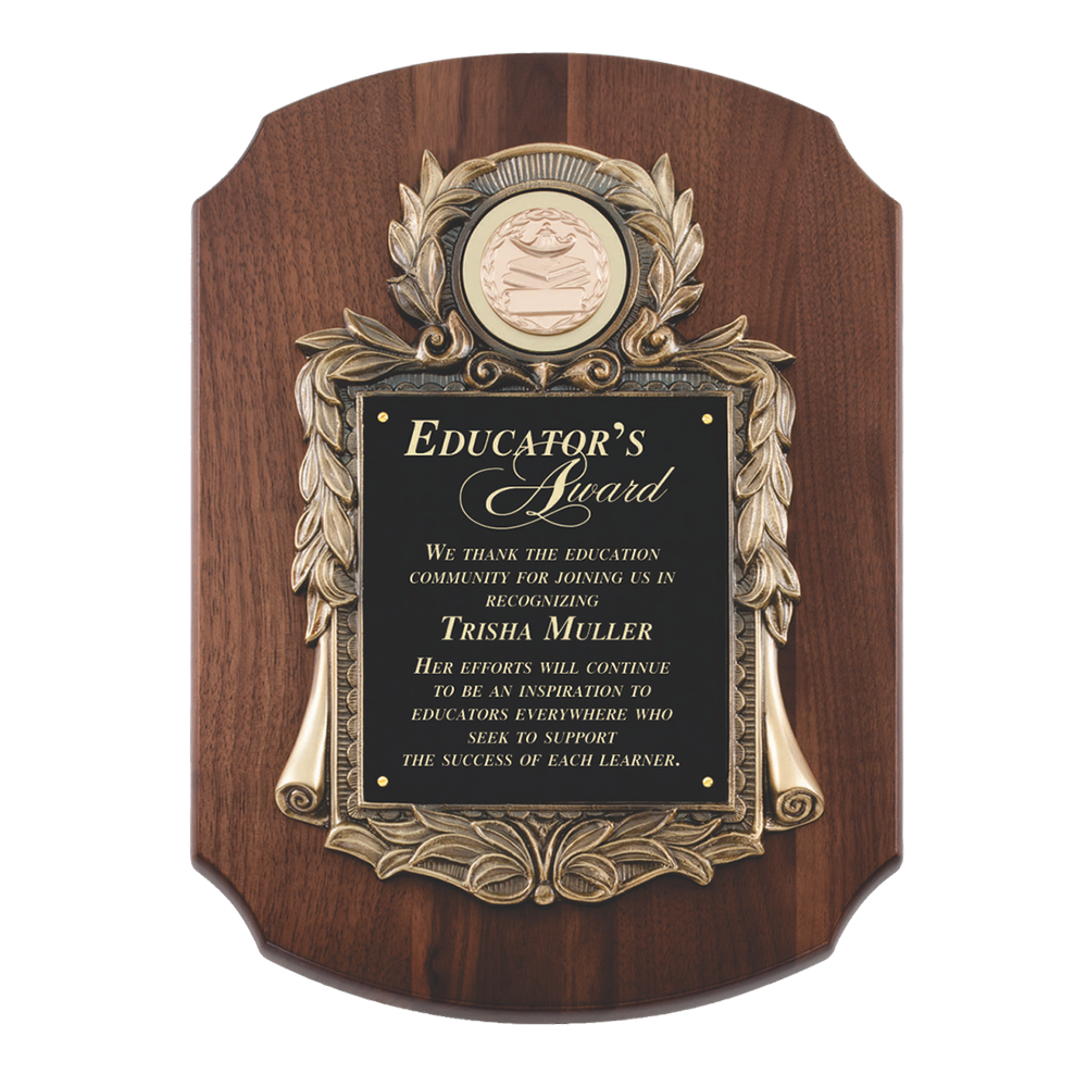 Scalloped Walnut Plaque