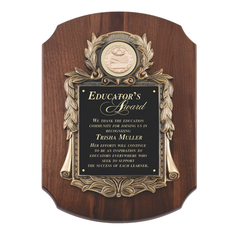 Scalloped Walnut Plaque