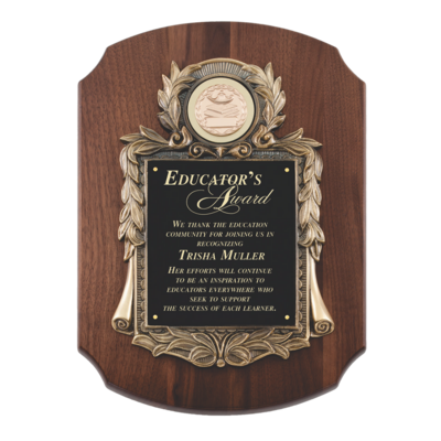 Scalloped Walnut Plaque Scalloped Walnut Plaque